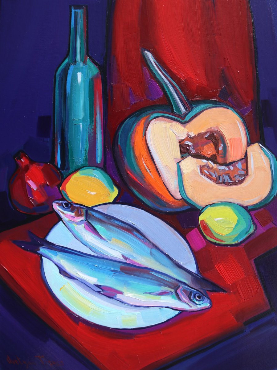 Still life with fish by Tigran Avetyan