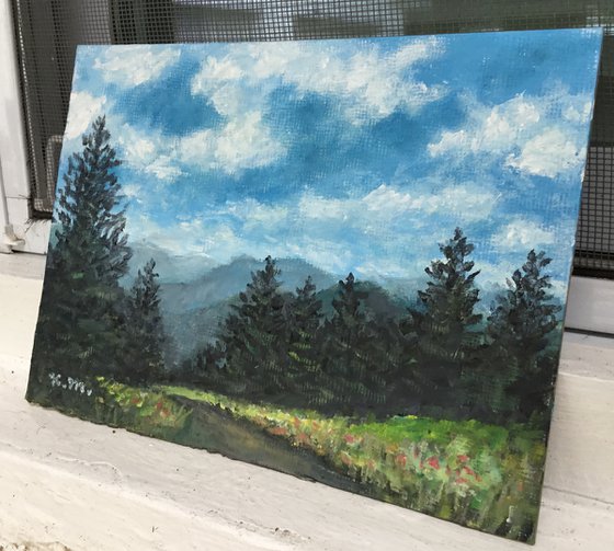 Mountain Mini # 8 - Oil 5X7 inch canvas - (SOLD)