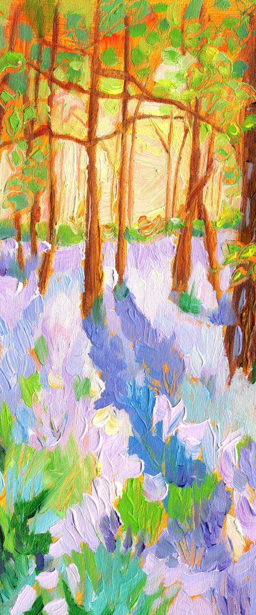 Sunlight Through the Bluebells by Mary Kemp