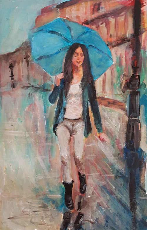 Walking in the rain by Els Driesen