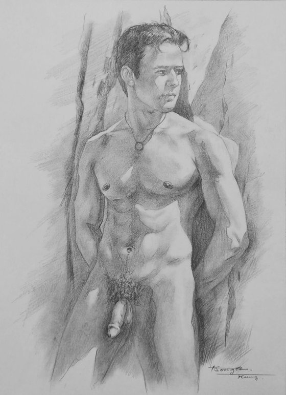 Drawing male nude  #18924