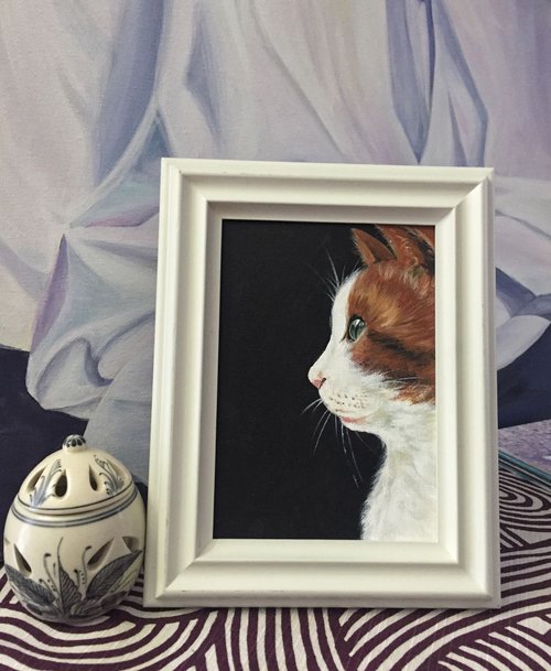 Cat portrait by Angelflower (Sun Mei)