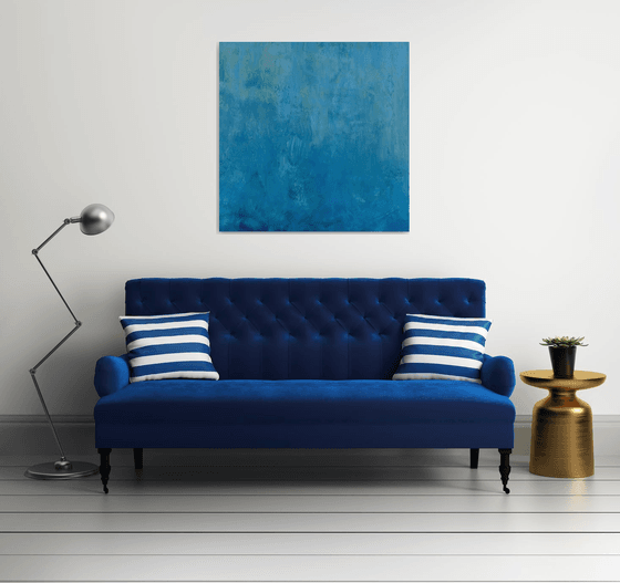 Blue Flow - Modern Abstract Expressionist Seascape