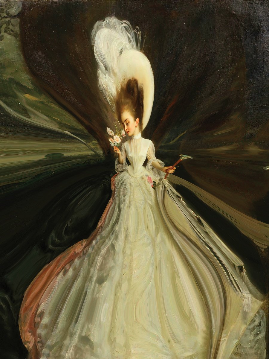 Abstract Portrait Print By Javier Diaz, 60 X 79, Pasarela 14, Original Artwork