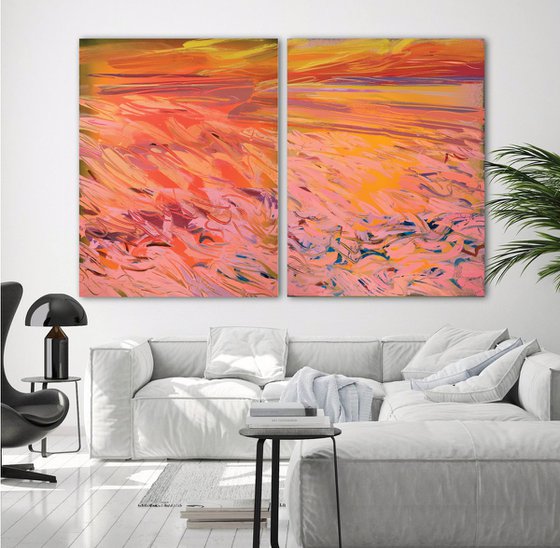Pink Sea Breeze / Diptych