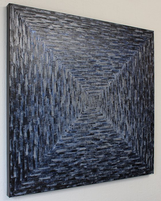 Large Square Blue-Grey Gradient