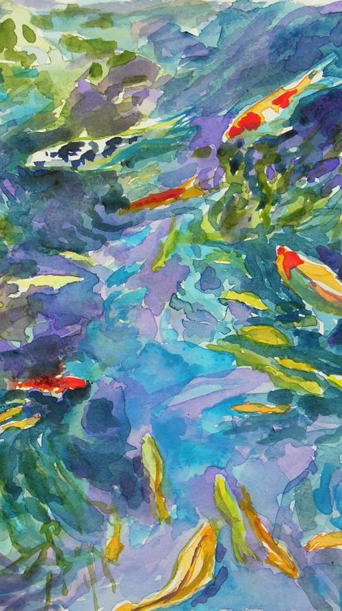 Koi fish pond by Maja Grecic