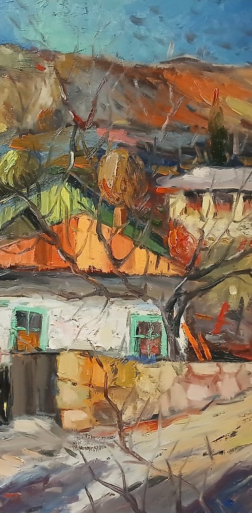 Village Under the Golden Ridge by Davit Arstamyan