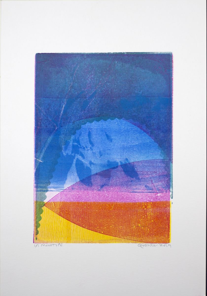 Almost Gone - Unframed Monotype by Dawn Rossiter