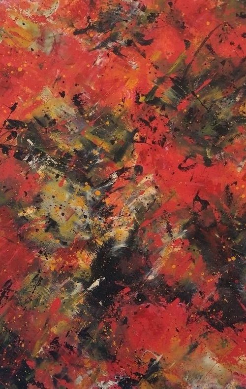 CONTEMPORARY Abstract ACRYLIC on CANVAS  by M.Y. by Max Yaskin
