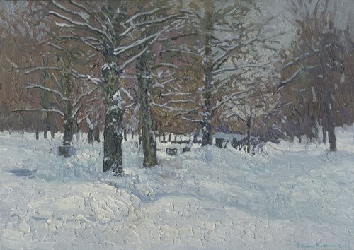 Boulevard in winter. Old Maryino by Simon Kozhin