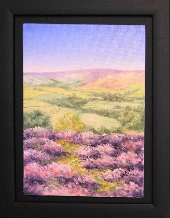 SALE £20 Miniature Westerdale #3 Oil on Board 5x7 framed