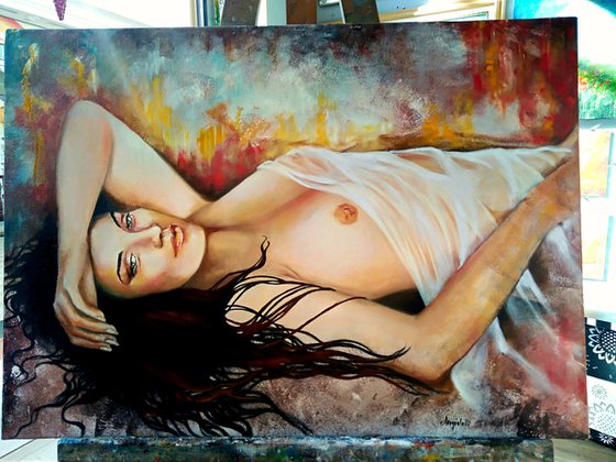 Twilight  - woman portrait - nude