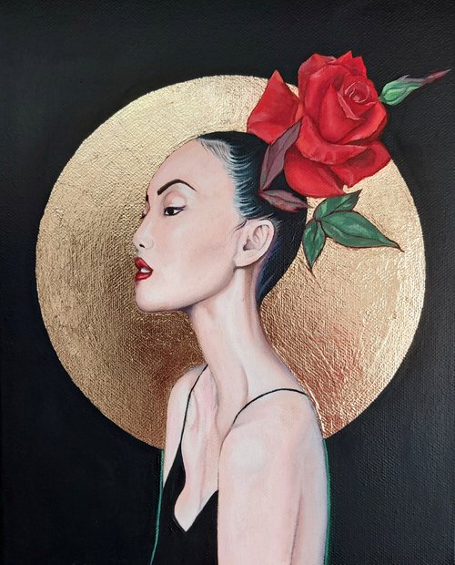 "Self Confidence" Oil painting by Evelina Miskunaite