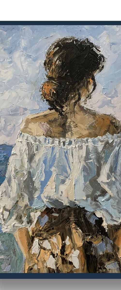 Woman by the Sea Window. by Vita Schagen