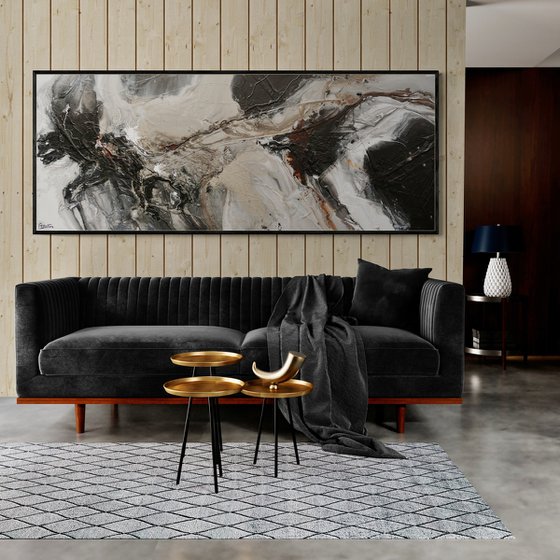 Stratosphere 200cm x 80cm Textured Abstract Art