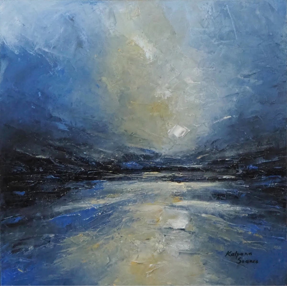 A Dusk Without You By Kalpana Soanes, 24 X 24, Artwork For Sale On Artfinder