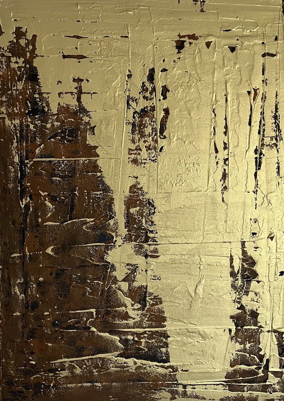 Greengold on brown 70x50