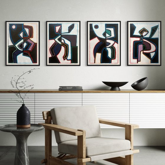 Dancing in Sync (Set of 4)
