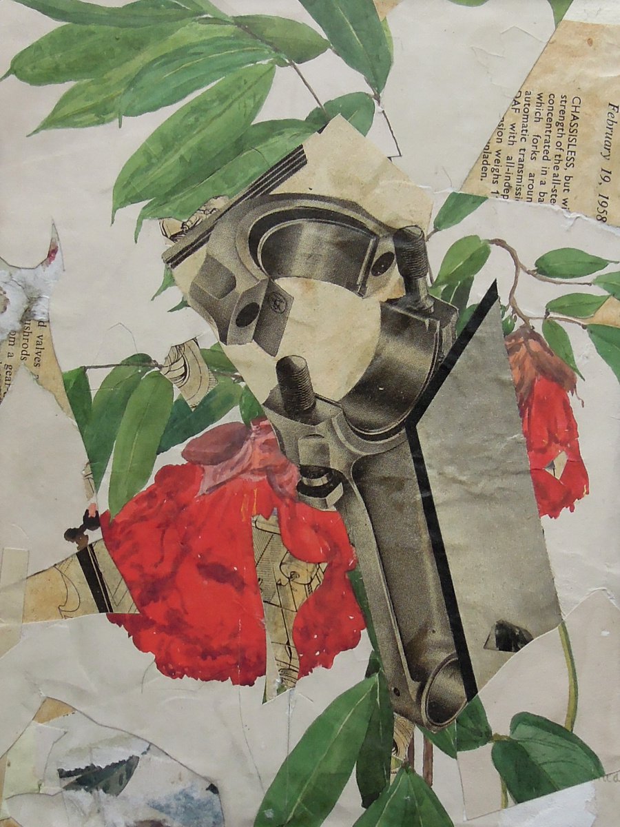 Botanical Collage By Benjamin West, 6 X 8, Plant Machina 8, Original Artwork