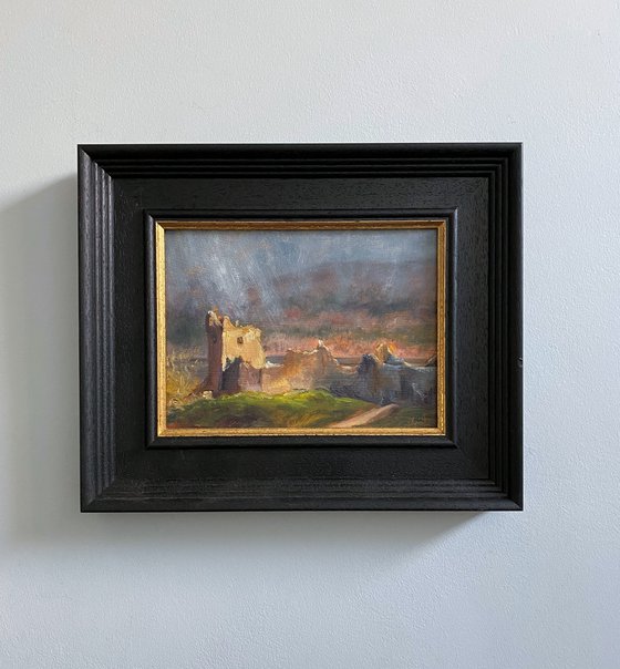 The Castle at Loch Ness framed ready to hang.