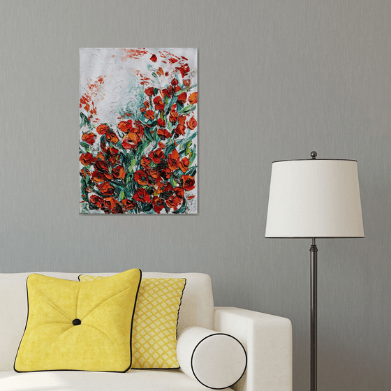 Red Poppy Oil Painting