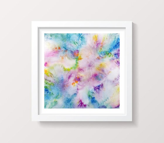 Abstract flowers painting Joy