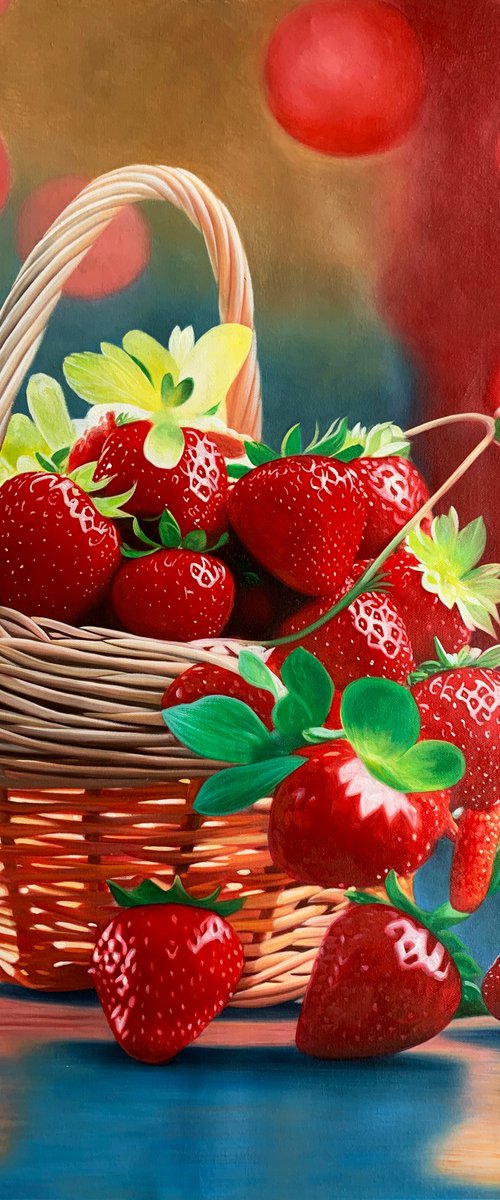 Strawberries in basket t304 by Kunlong Wang