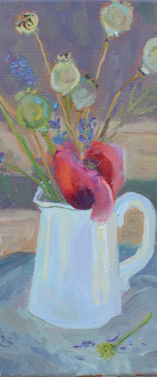 Poppies in a vase by Tanya Sun