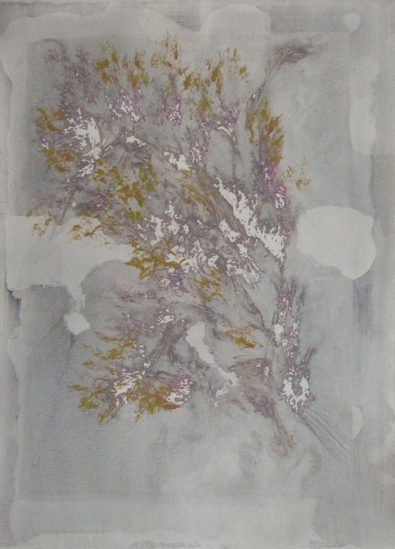Garden Flowers 2, acrylic on paper 29x42 cm
