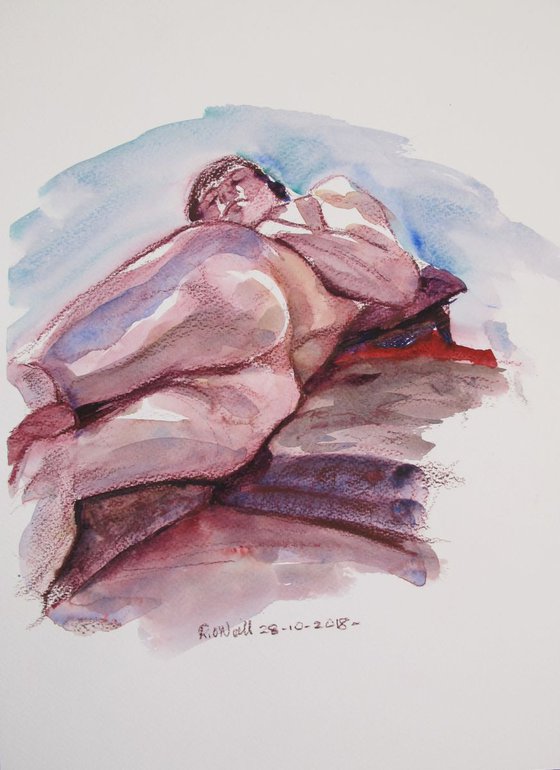 reclining male nude