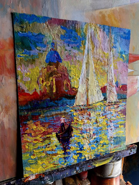 Entrance of Sailboats to Venice