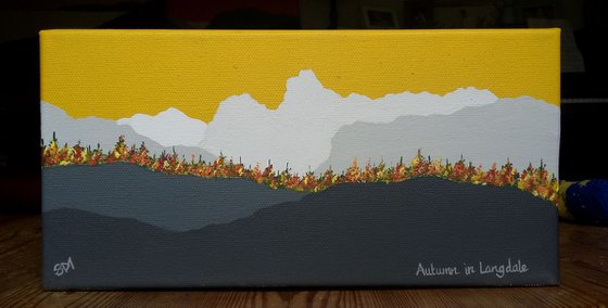 Autumn in Langdale, (Miniature) The Lake District