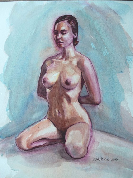 Kneeling female nude