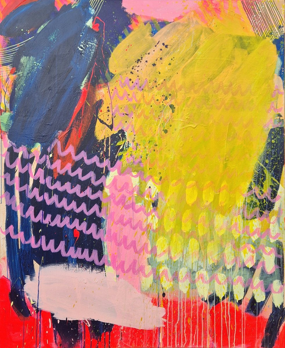 Abstract Acrylic Painting By Jessie Woodward, 43 X 55, 871, Original Artwork