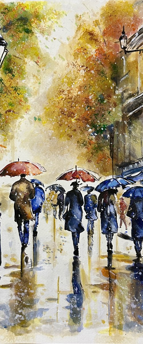 Rain in the City by Misty Lady - M. Nierobisz