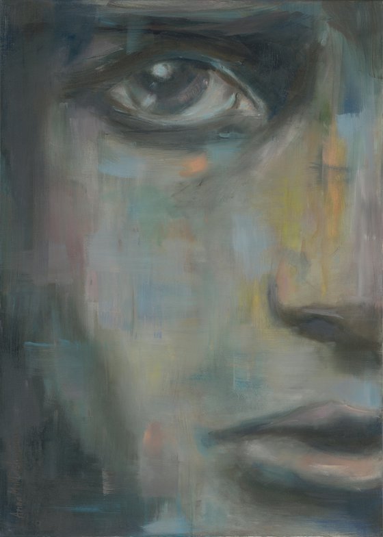 DEEPNESS / grey tints portrait of a black woman