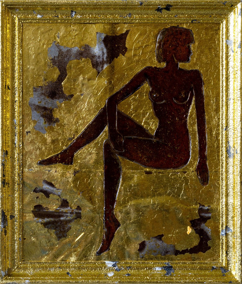 Portrait Painting By Nikolay Marinov, 13 X 15", Conteneh, Original Artwork