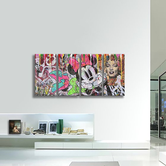 Old Times – Original Quadriptych