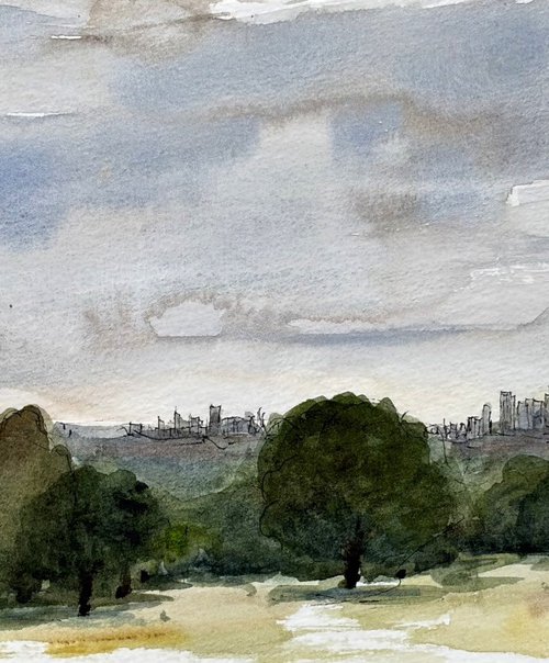 The City of London from Epsom Downs by Michael Richards