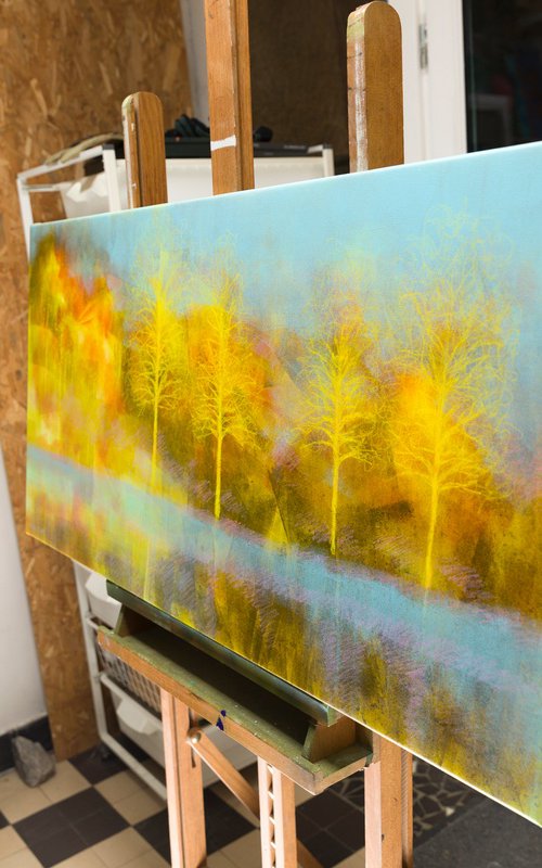 The yellow trees by Fabienne Monestier