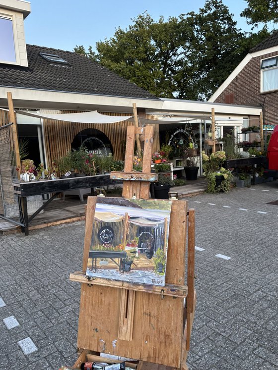Cozy flowers shop. PleinAir