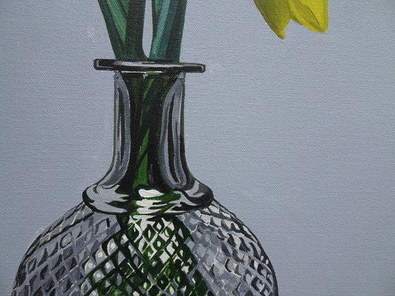 Daffodils In A Glass Vase