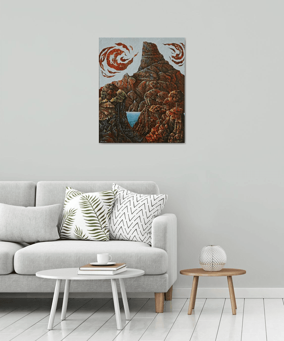 Extinct volcano 65x80cm ,Acrylic/canvas