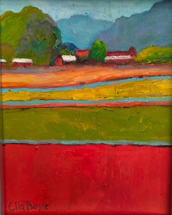 red field landscape