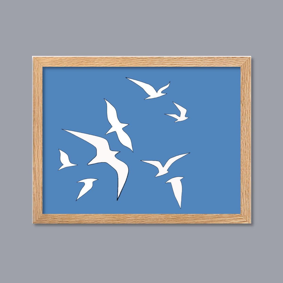 In the Sky #47 - Enhanced Matte Paper Framed Print - Ready to Hang by Marina Krylova
