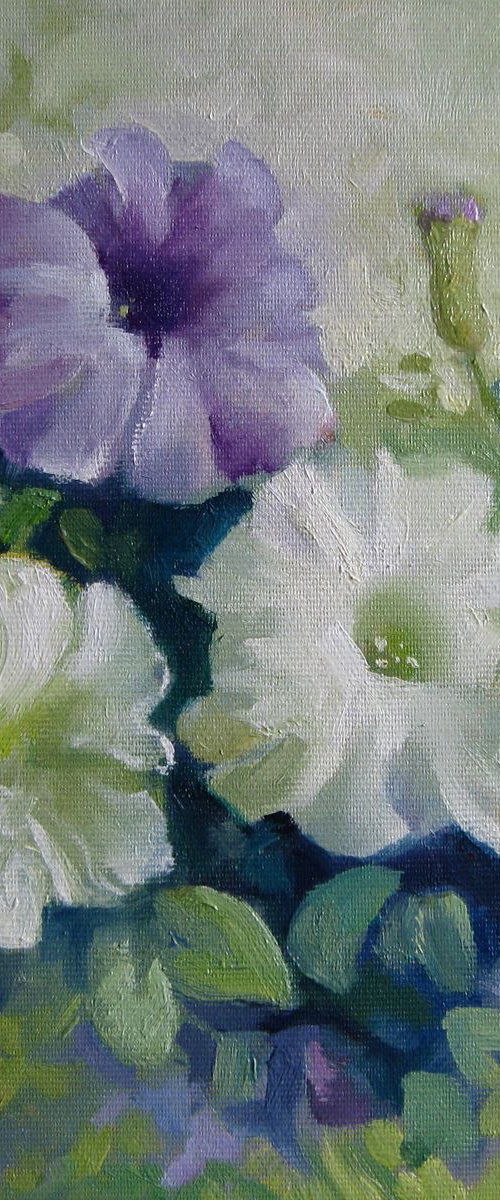Petunias - floral art by Elena Oleniuc