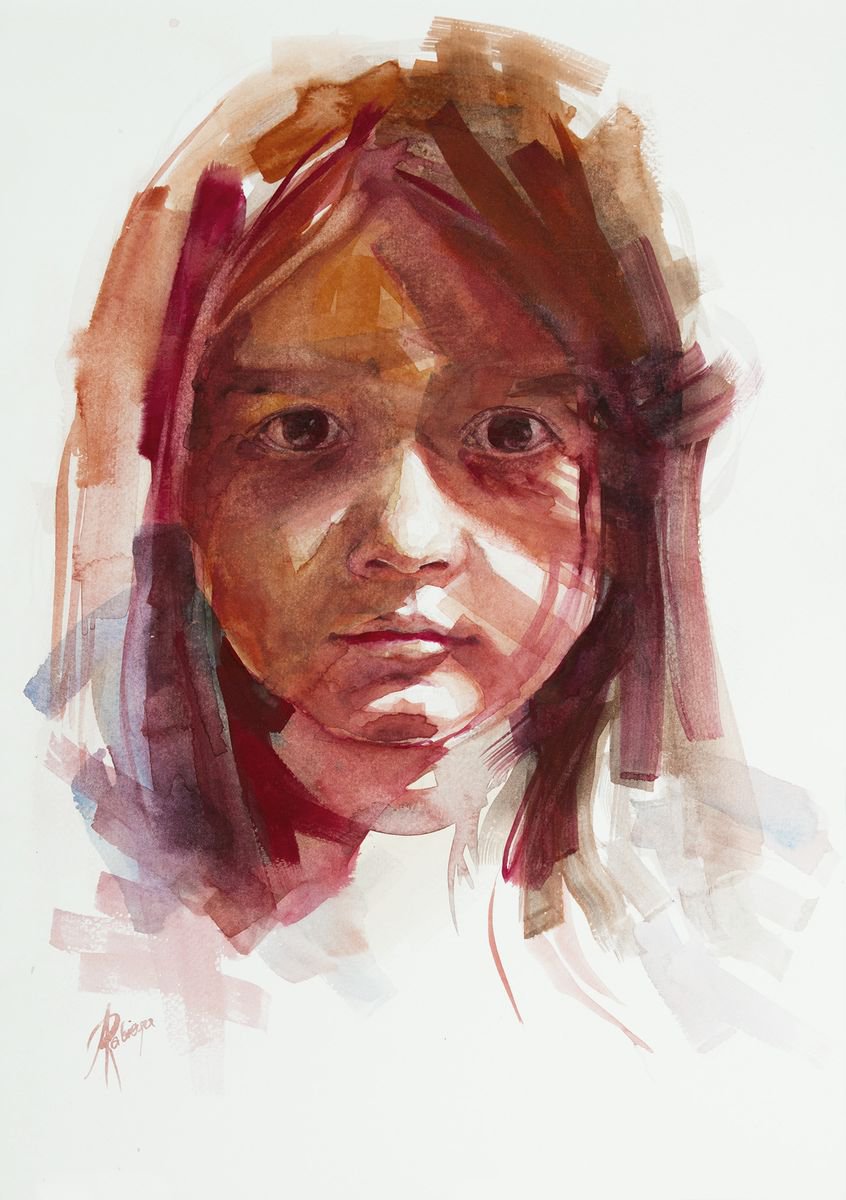 portrait of the girl by Andrzej Rabiega