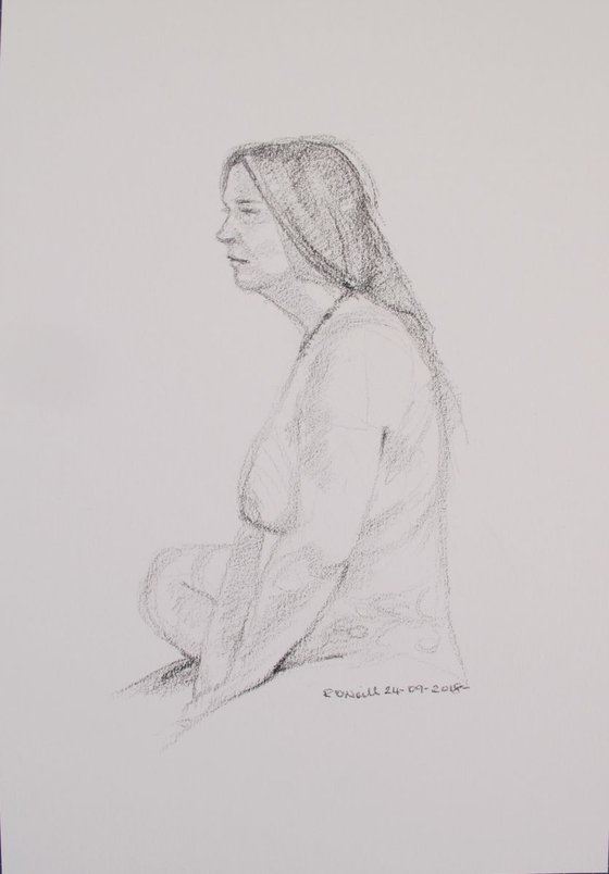 Seated female nude