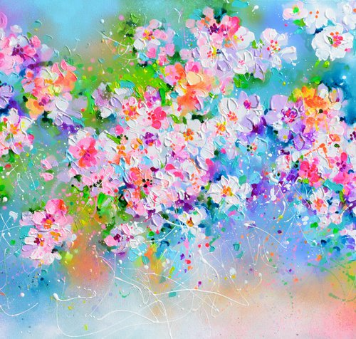 Sakura Colorful Cherry Tree Blossom by Soos Roxana Gabriela